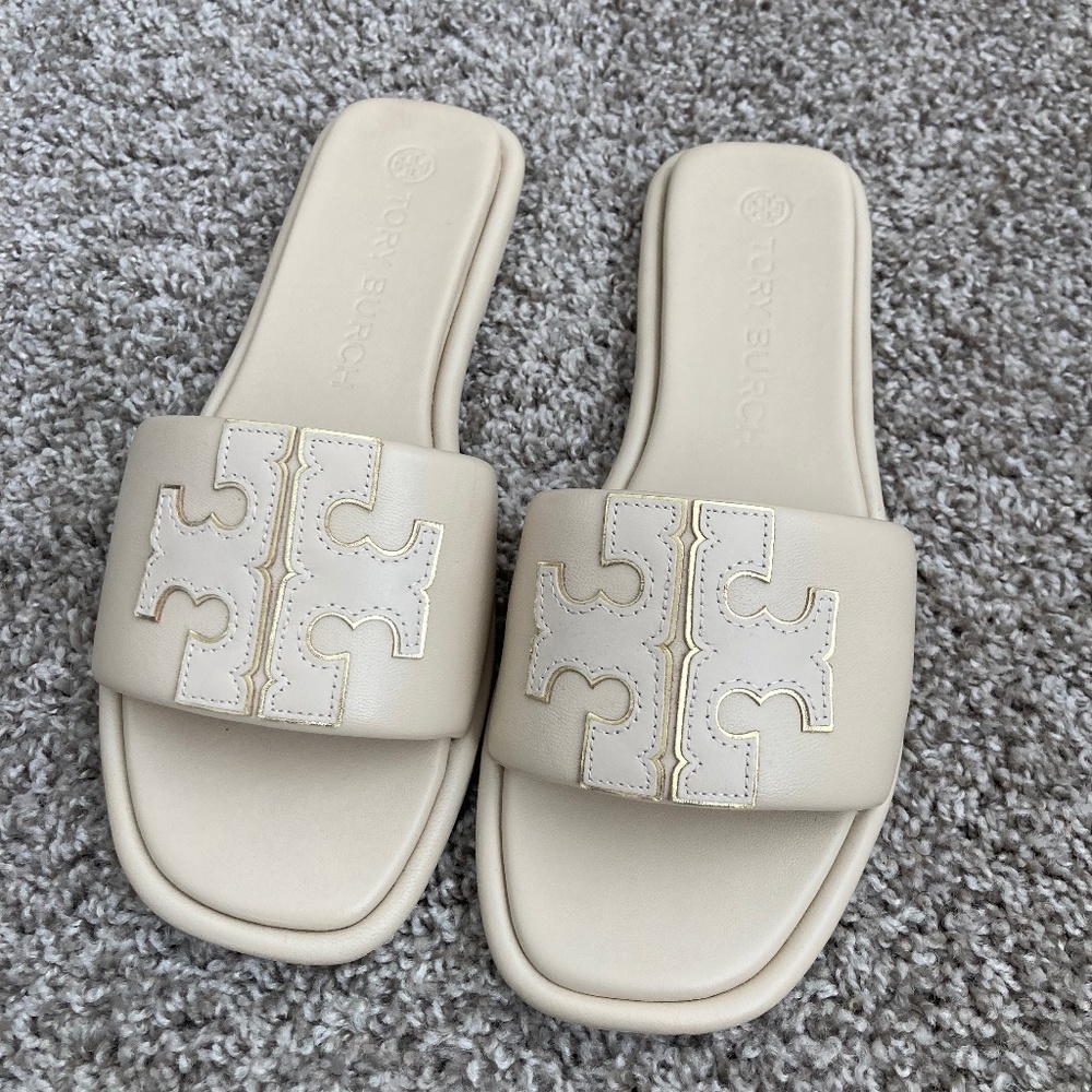 Tory Burch Double T sport slide